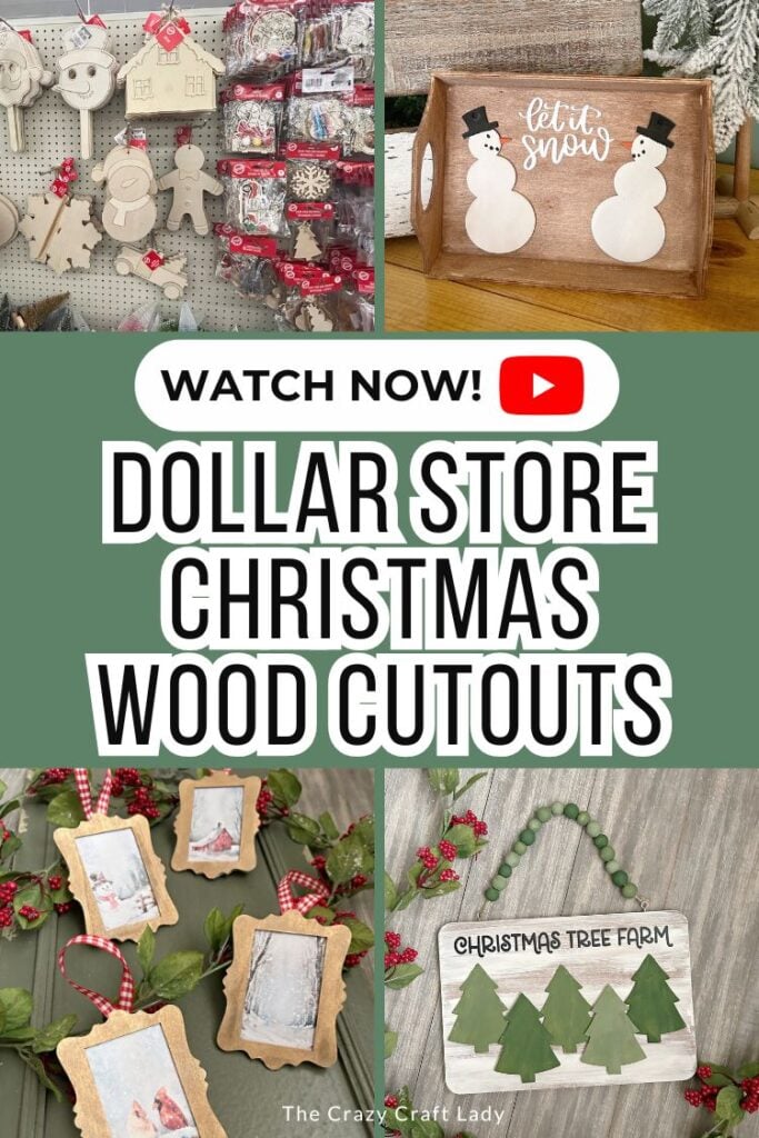 Dollar Store Christmas Wood Cutouts