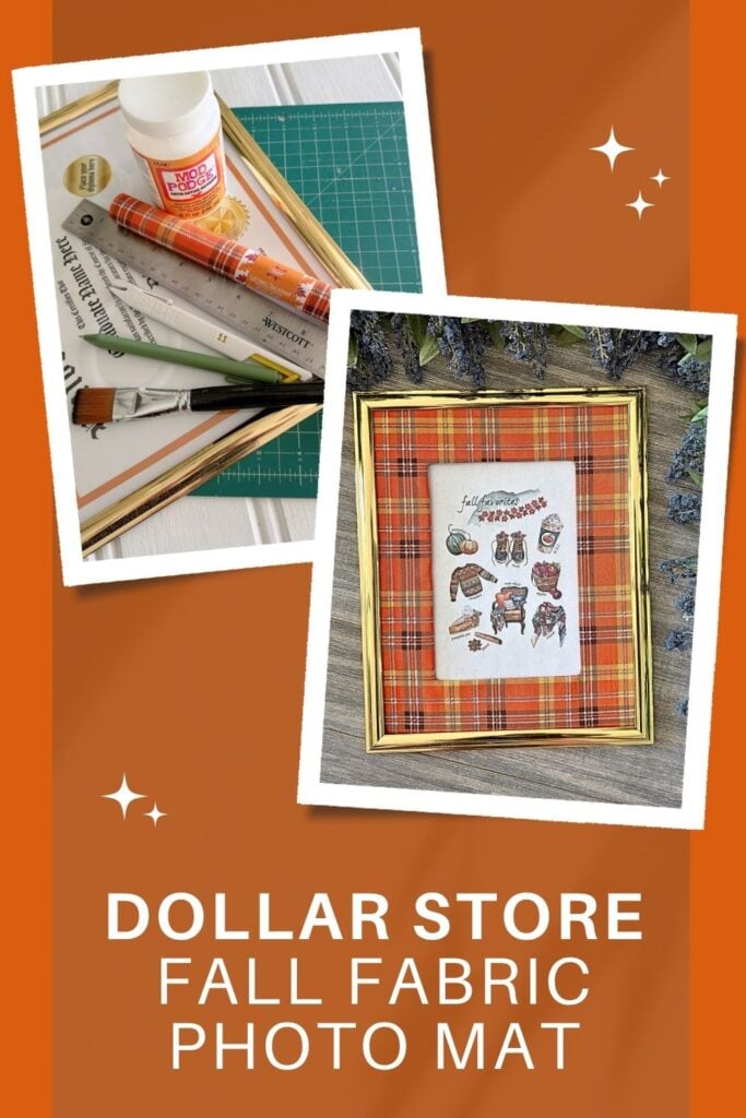 Dollar Store Fall Fabric Photo Mat