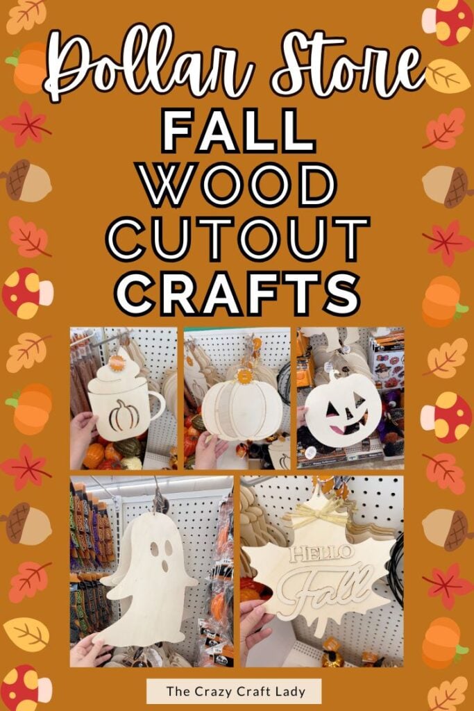 Dollar Store Fall Wood Cutout Crafts