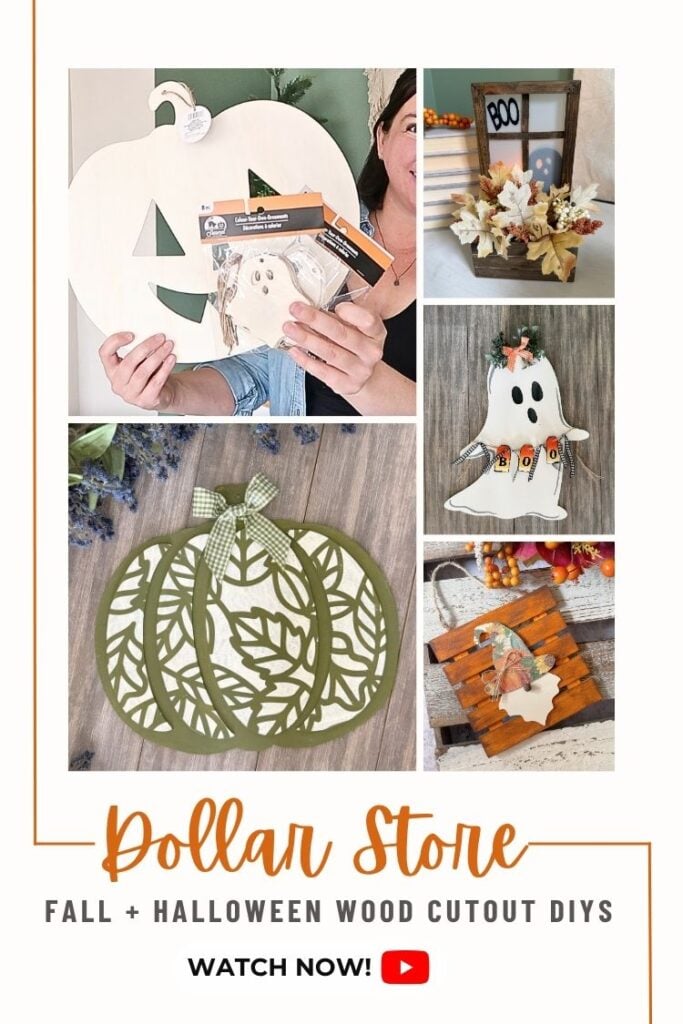 Dollar Store Fall and Halloween Wood Cutout DIYs