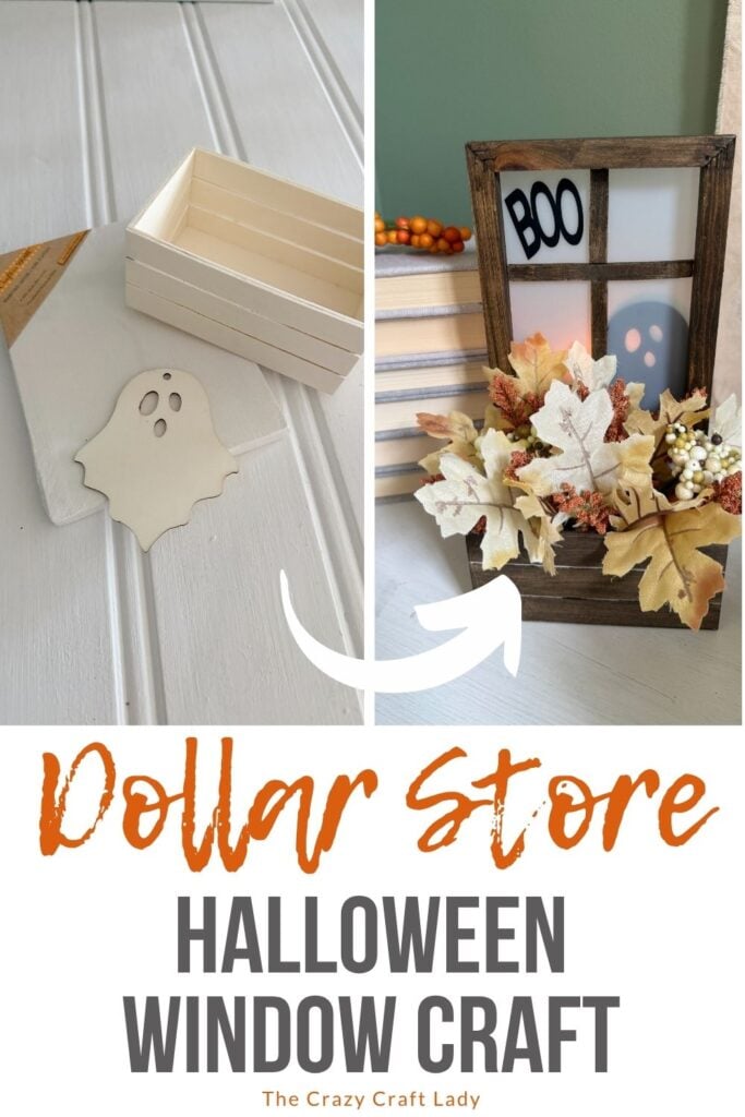 Dollar Store Halloween Window Craft