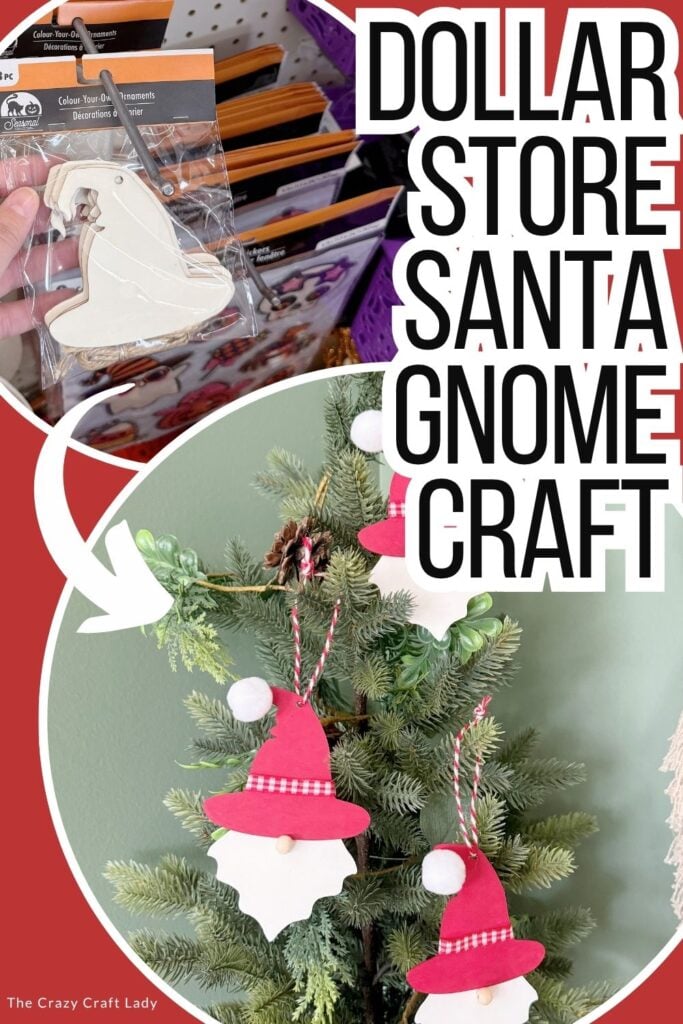 Dollar Store Santa Gnome Craft