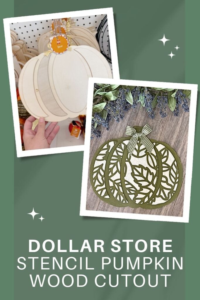 Dollar Store Stencil Pumpkin Wood Cutout