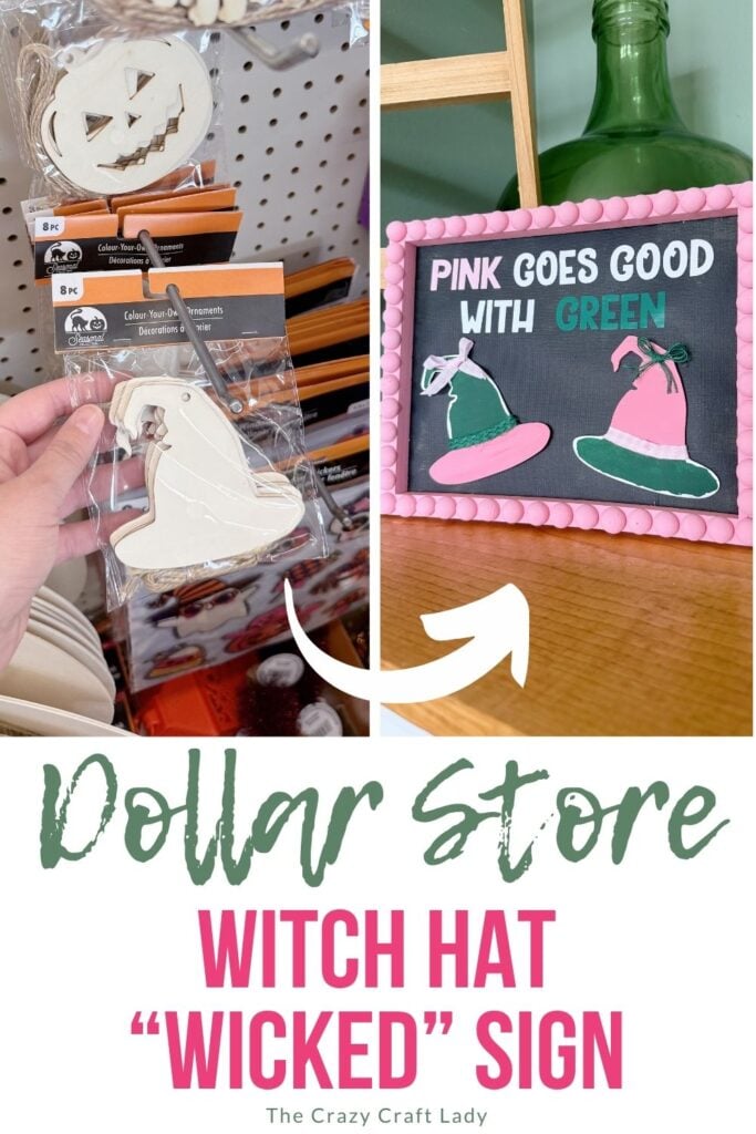 Dollar Store Witch Hat Wicked Sign