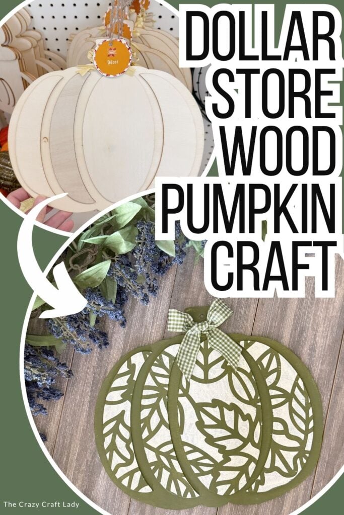Dollar Store Wood Pumpkin Craft