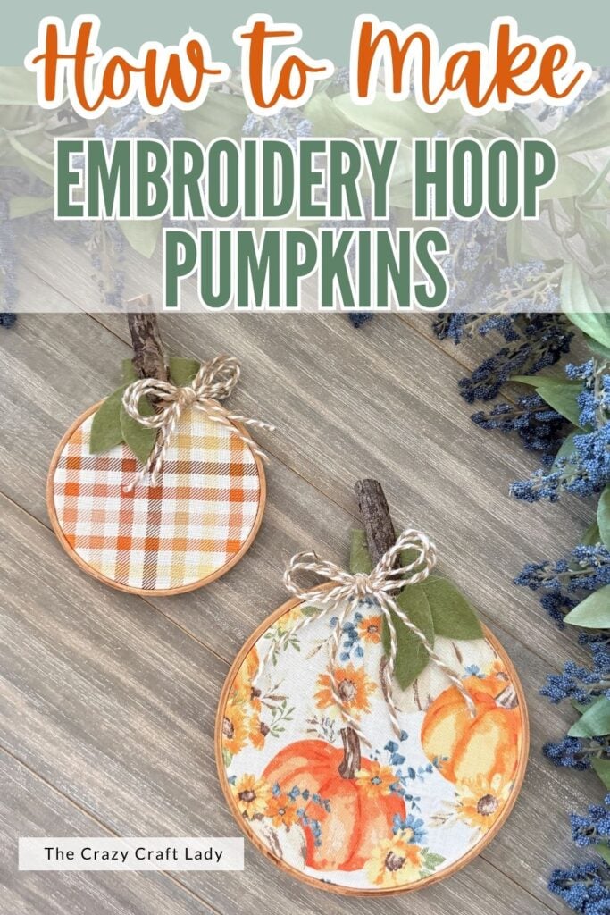 How to Make Embroidery Hoop Pumpkins