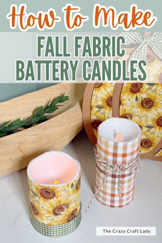 How to Make Fall Fabric Battery Candles