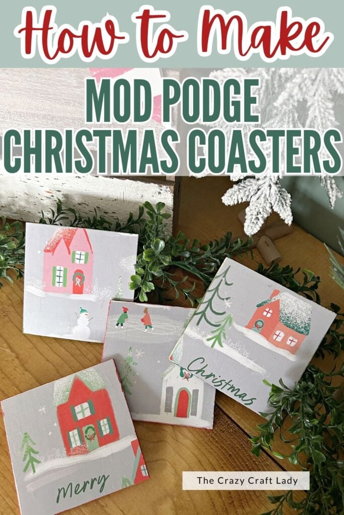How to Make Mod Podge Christmas Coasters