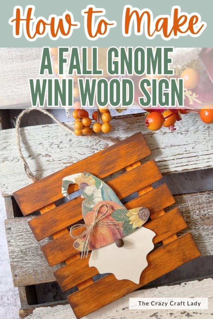 How to Make a Fall Gnome Mini Wood Sign