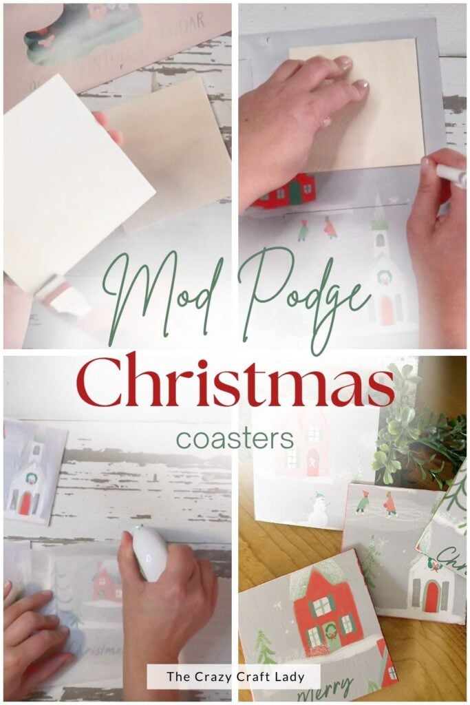 Mod Podge Christmas Coasters
