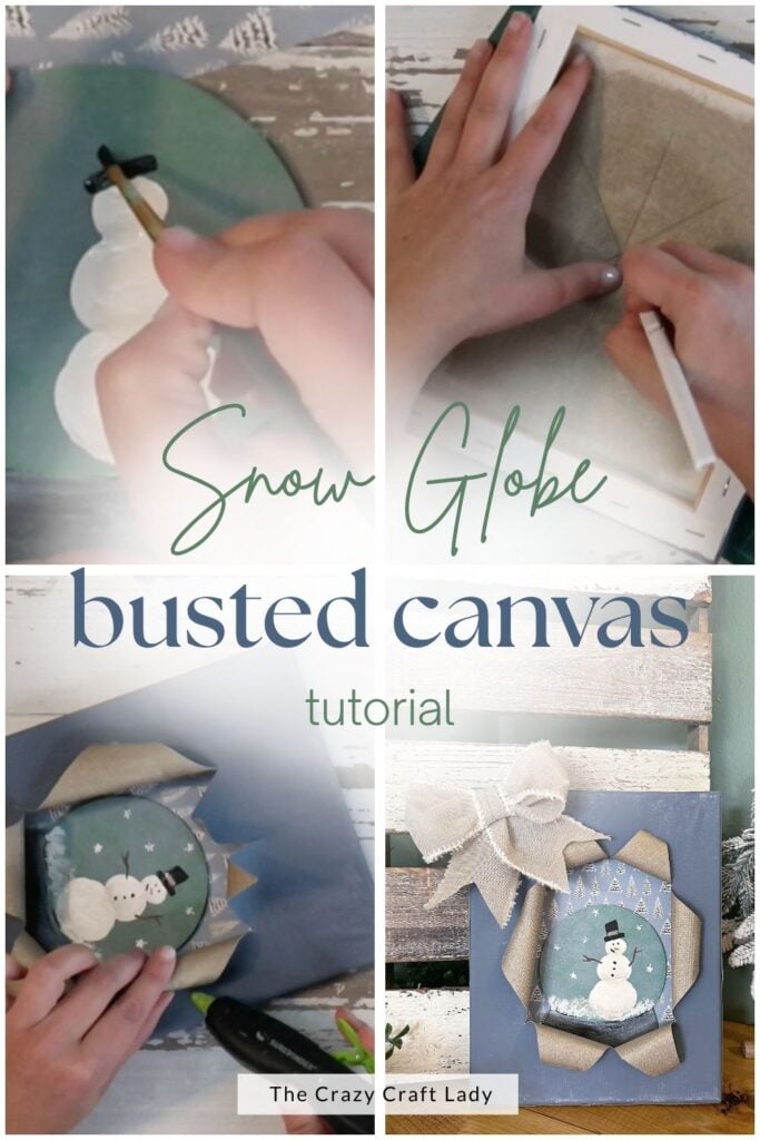 Snow Globe Busted Canvas Tutorial