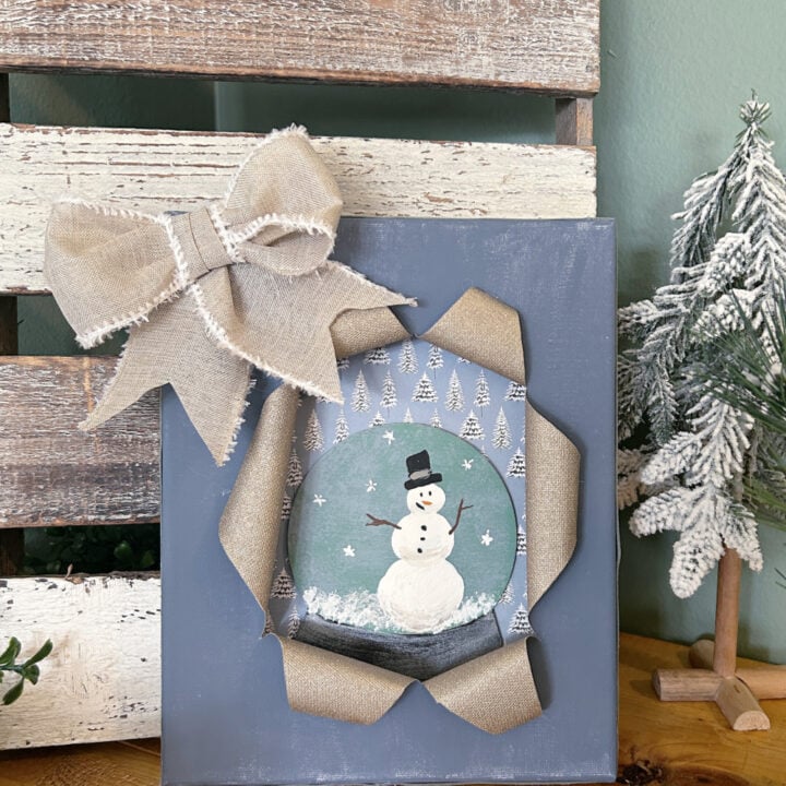 Winter Snow Globe Busted Canvas Craft