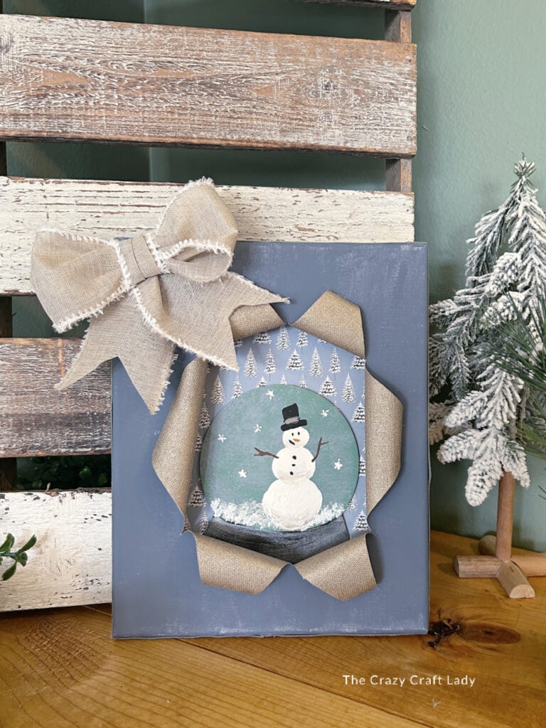 Winter Snow Globe Busted Canvas Craft