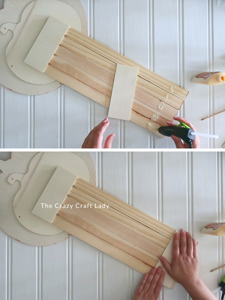 glue together wood pieces to form a panel