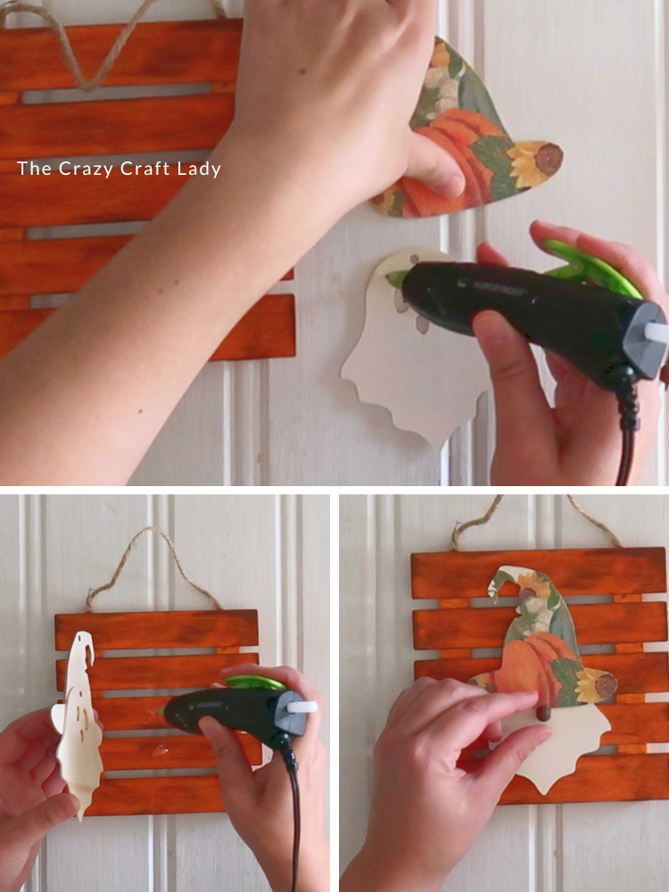 hot glue together gnome pieces