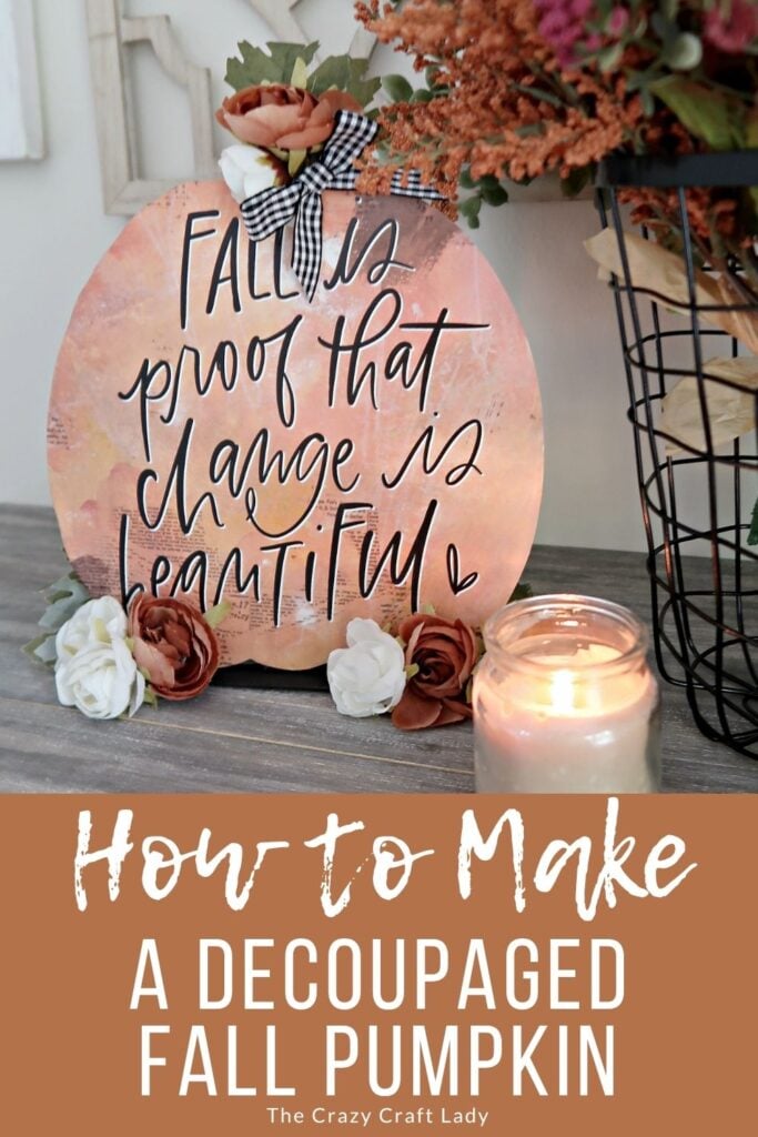 how to make a decoupaged fall pumpkin