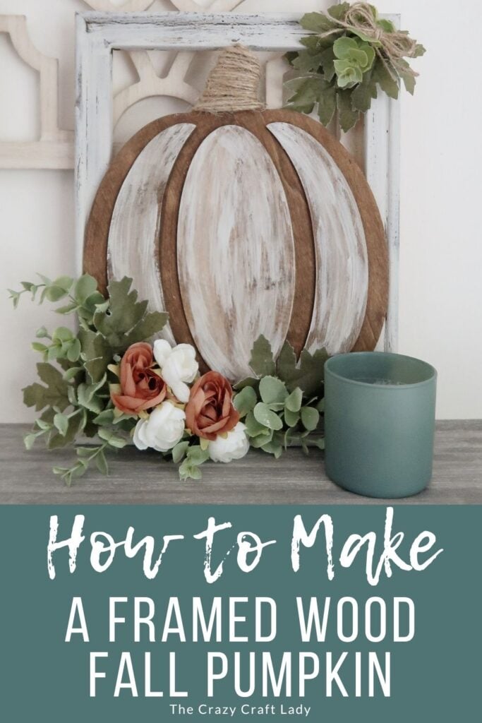 how to make a framed wood fall pumpkin