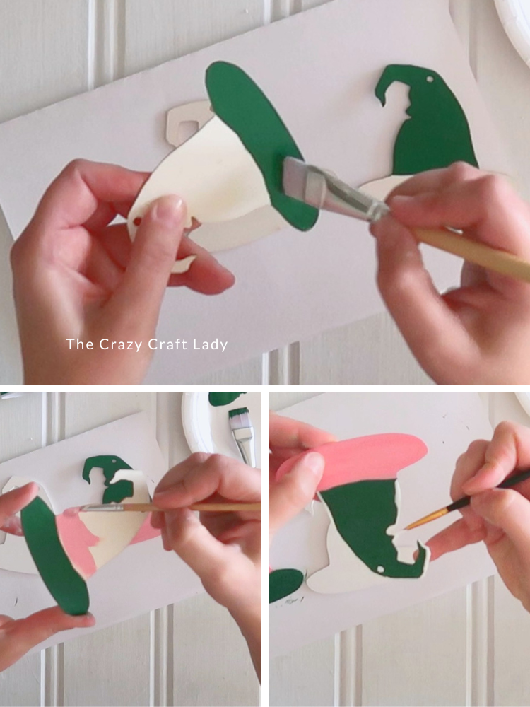 paint with hats pink and green