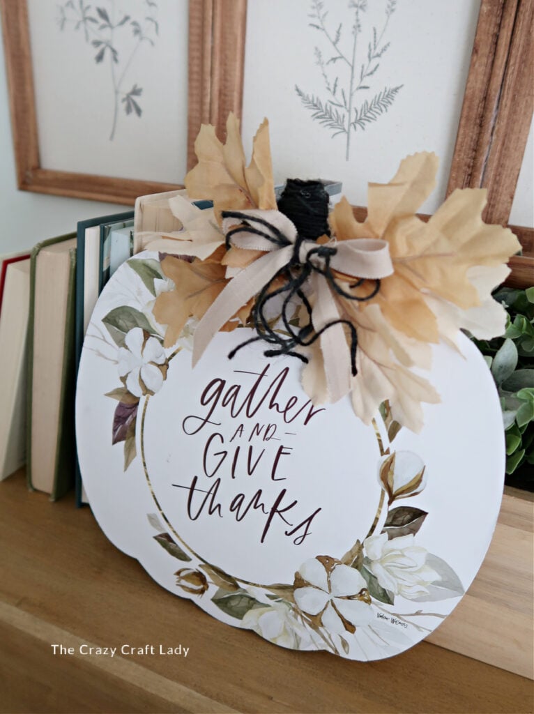 Calendar Page Decoupage Pumpkin Craft