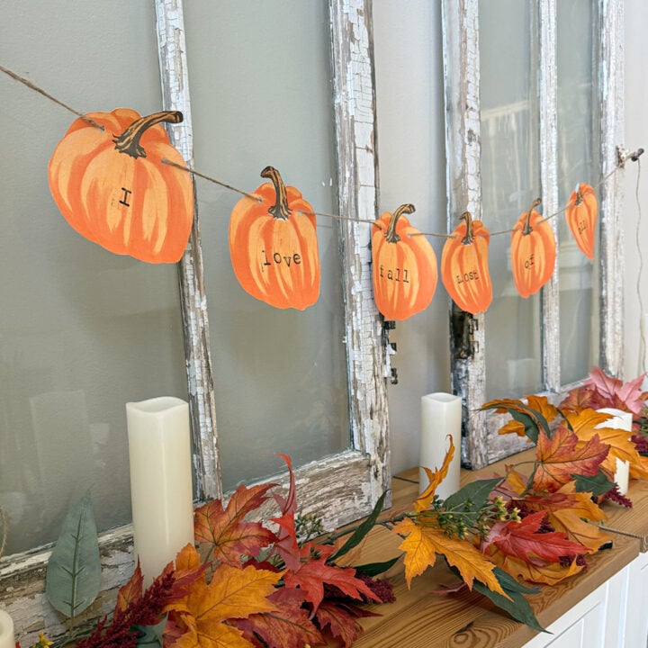 DIY Paper Napkin Pumpkin Garland