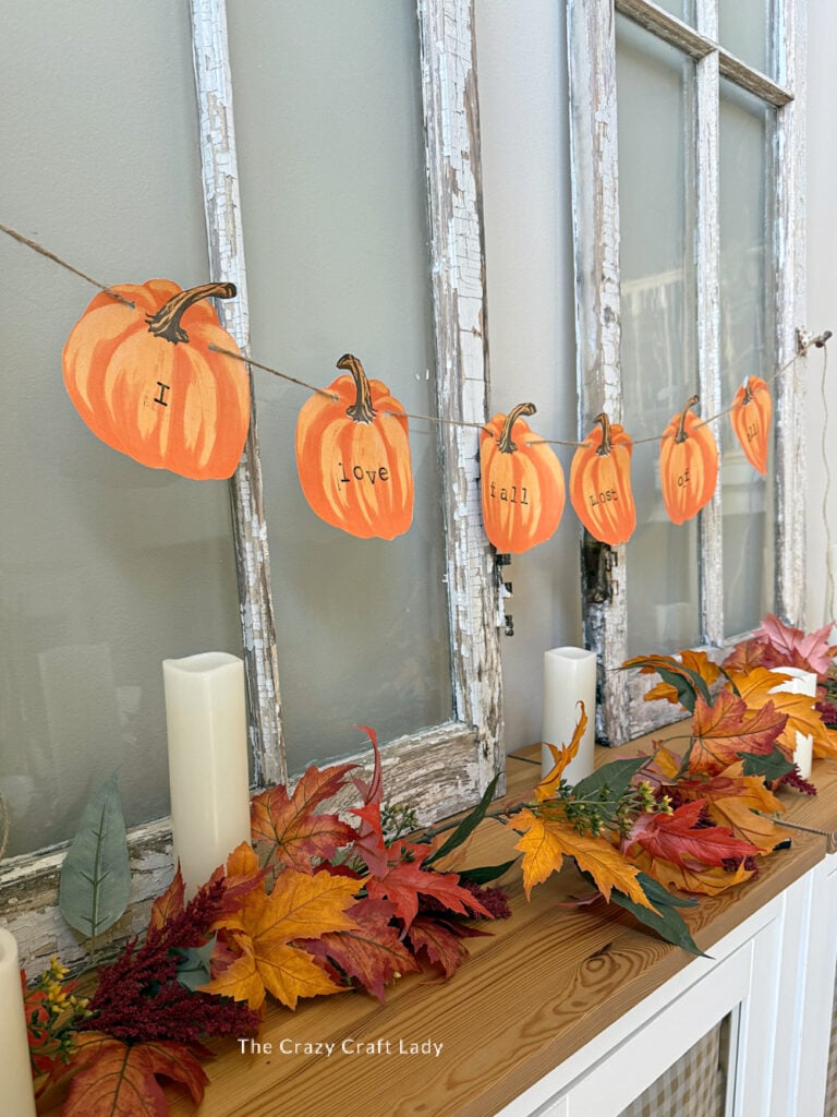 DIY Paper Napkin Pumpkin Garland