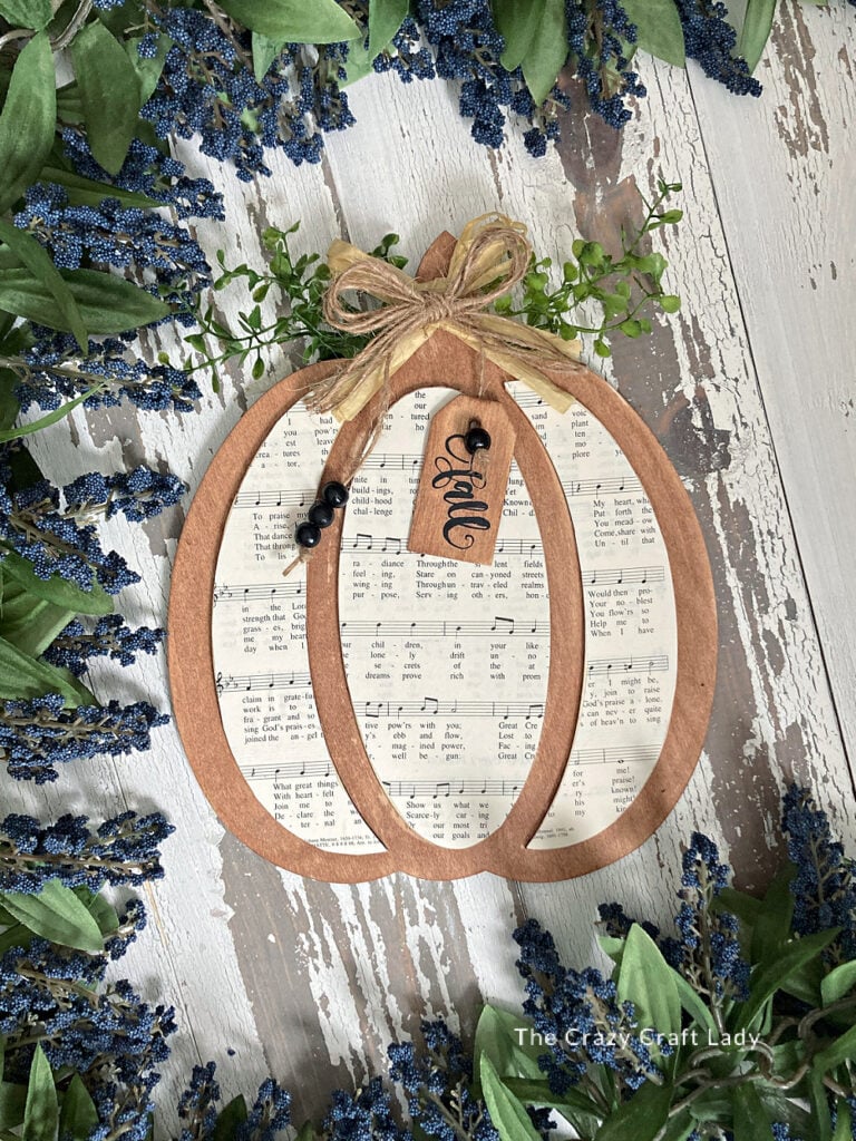 DIY Sheet Music Pumpkin Craft