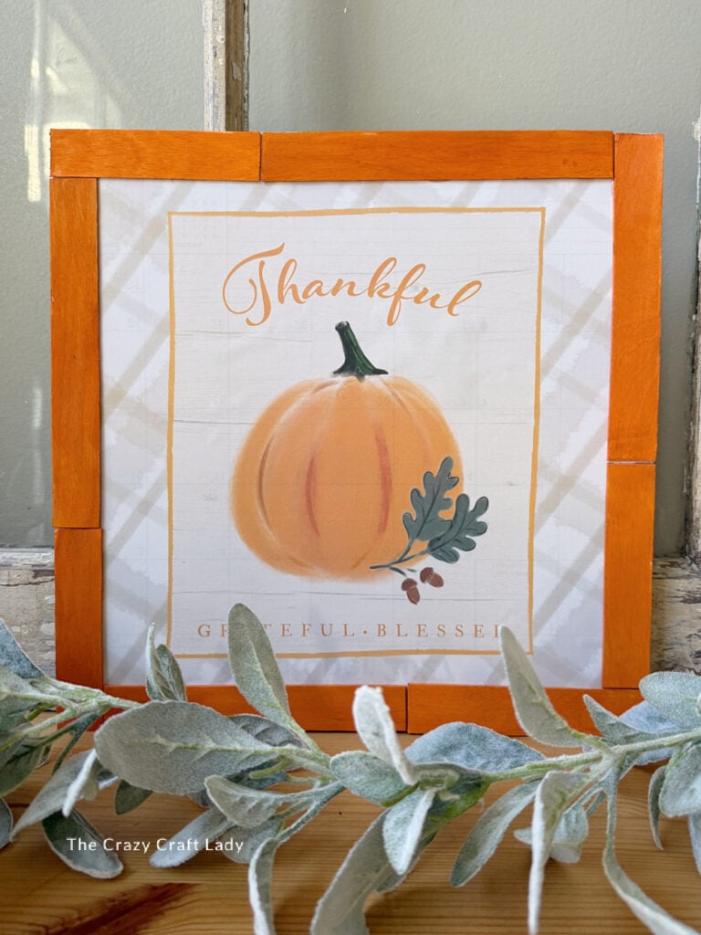 Dollar Store Calendar Page Fall Sign