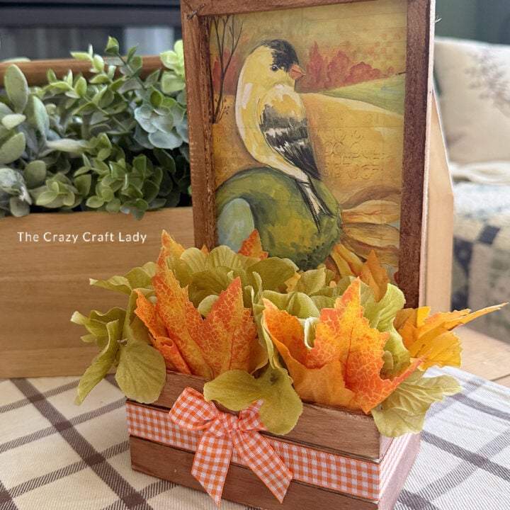 Dollar Store Reverse Canvas Fall Centerpiece