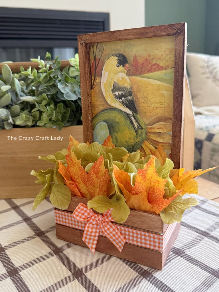 Dollar Store Reverse Canvas Fall Centerpiece
