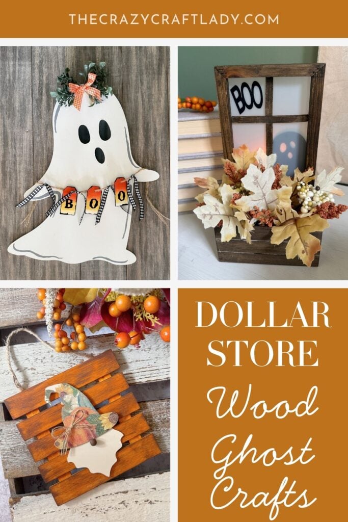 Dollar Store Wood Ghost Crafts