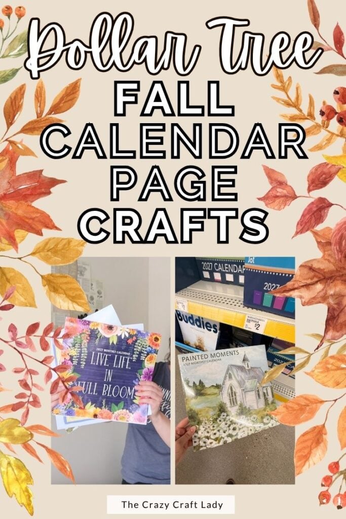 Dollar Tree Fall Calendar Page Crafts