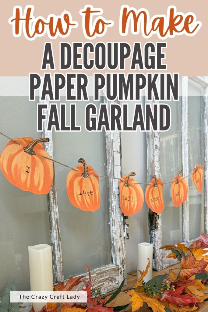 How to Make a Decoupage Paper Pumpkin Fall Garland
