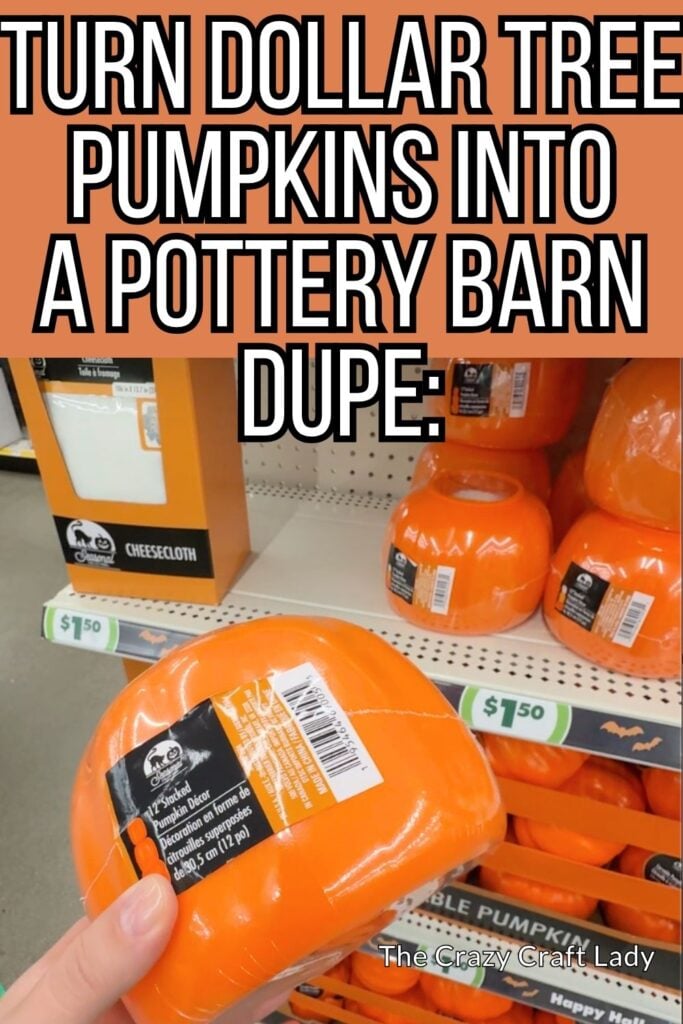 Turn Dollar Tree Pumpkins into a Pottery Barn Dupe
