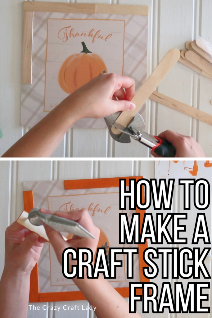 how to make a craft stick frame