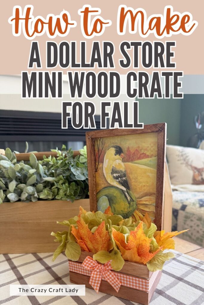 how to make a dollar store mini wood crate for fall