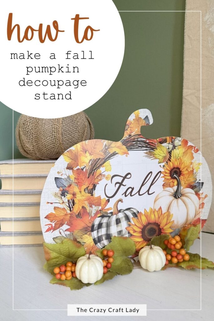 how to make a fall pumpkin decoupage stand