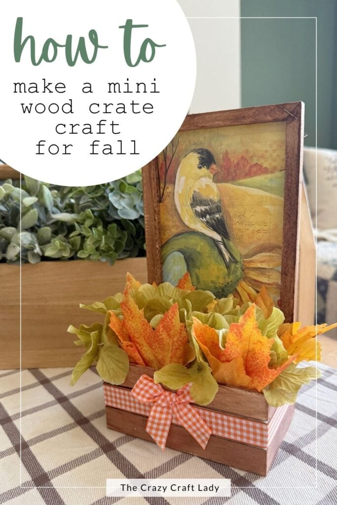 how to make a mini wood crate craft for fall