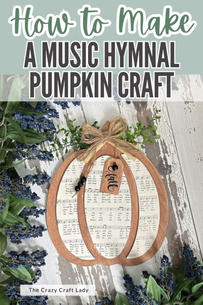 how to make a music hymnal pumpkin craft