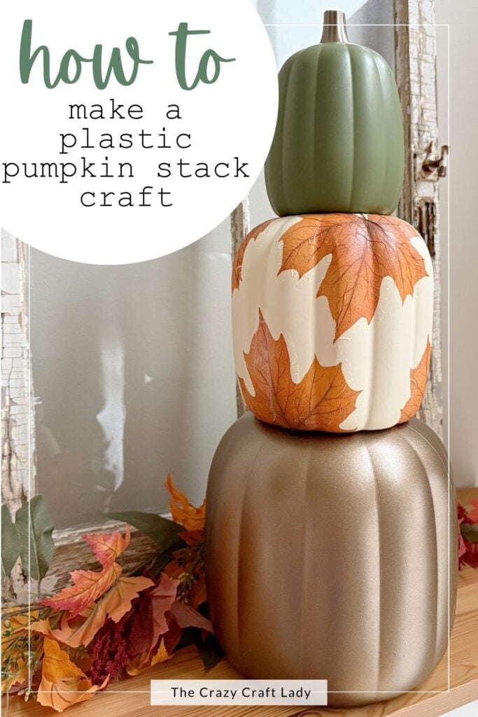 how to make a plastic pumpkin stack craft