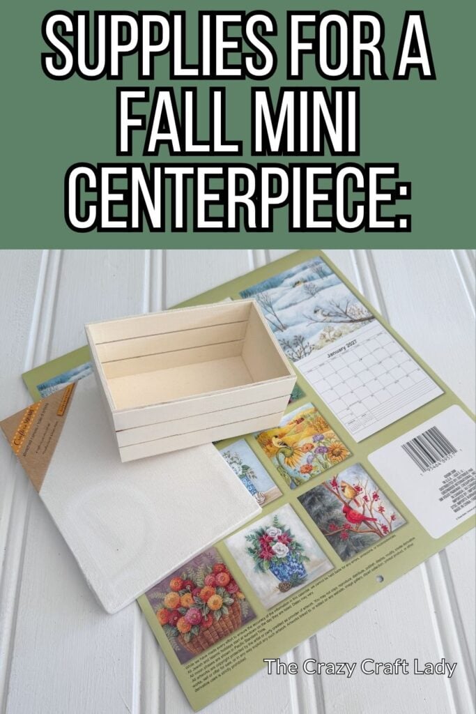 supplies for a fall mini centerpiece