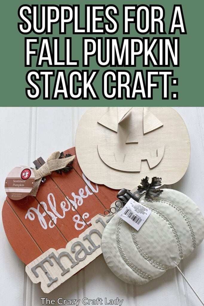 supplies for a fall pumpkin stack craft