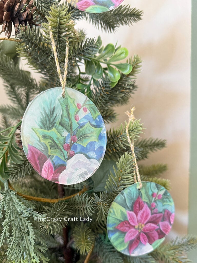 DIY Calendar Page Ornaments with Clear Acrylic Blanks
