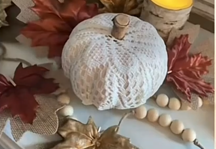 Doily Pumpkin Craft