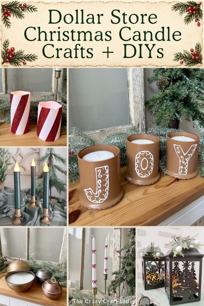 Dollar Store Christmas Candle Crafts and DIYs