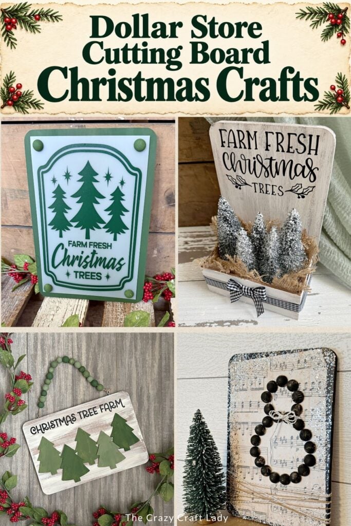 Dollar Store Cutting Board Christmas Crafts