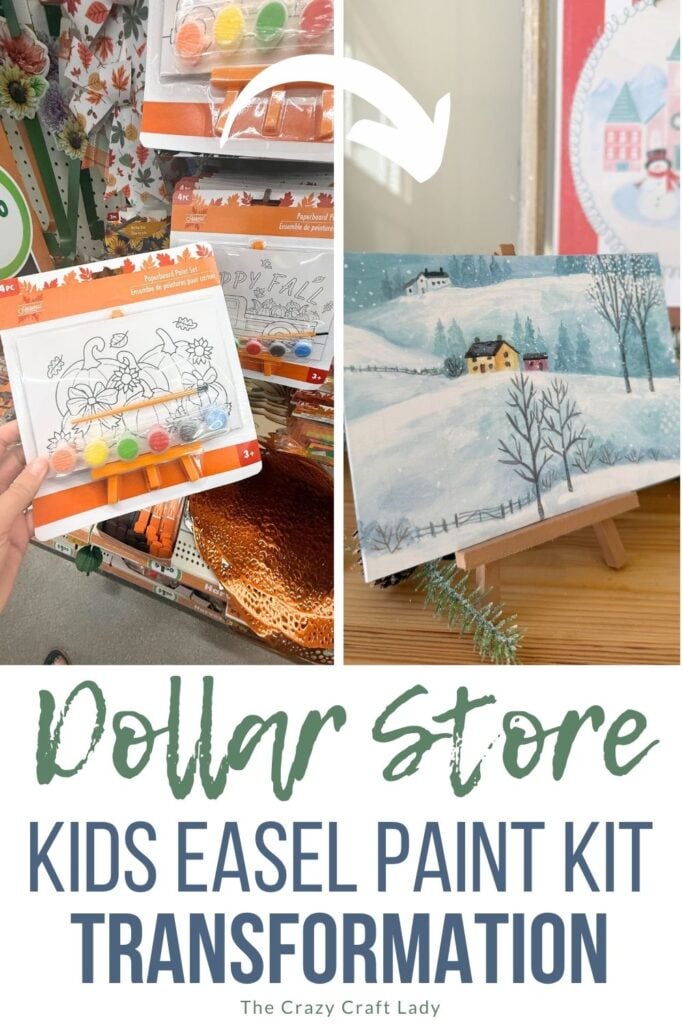 Dollar Store Kids Easel Paint Kit Transformation