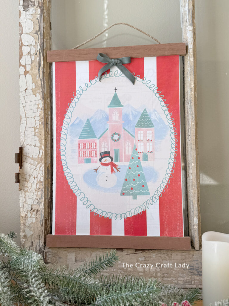 Dollar Tree Christmas Sign Craft