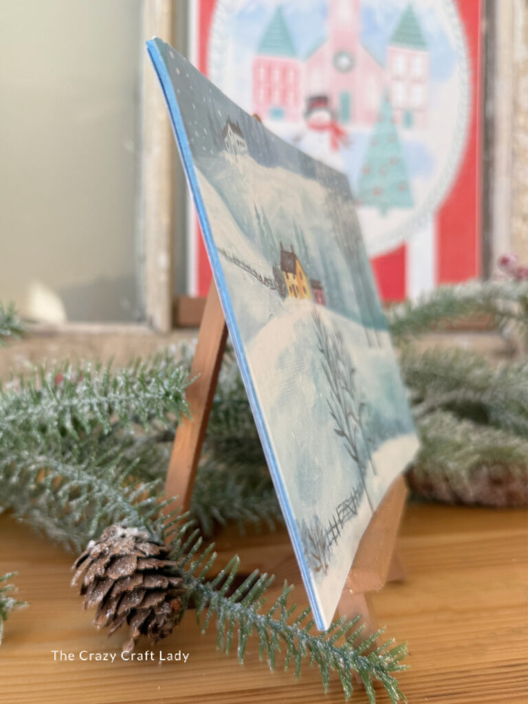Dollar Tree Mini Easel Winter Decor