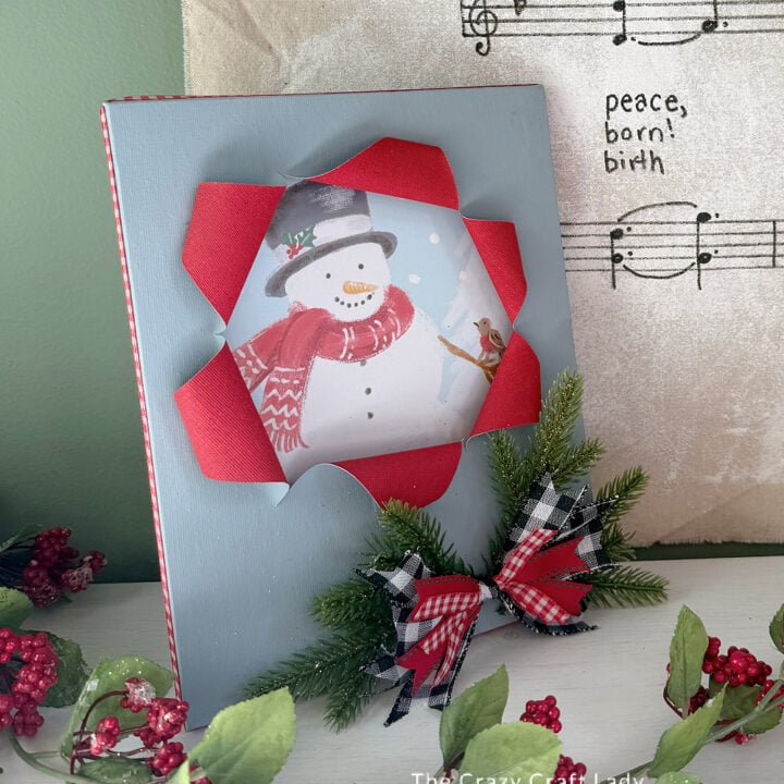 Dollar Tree Winter Snowman Busted Canvas