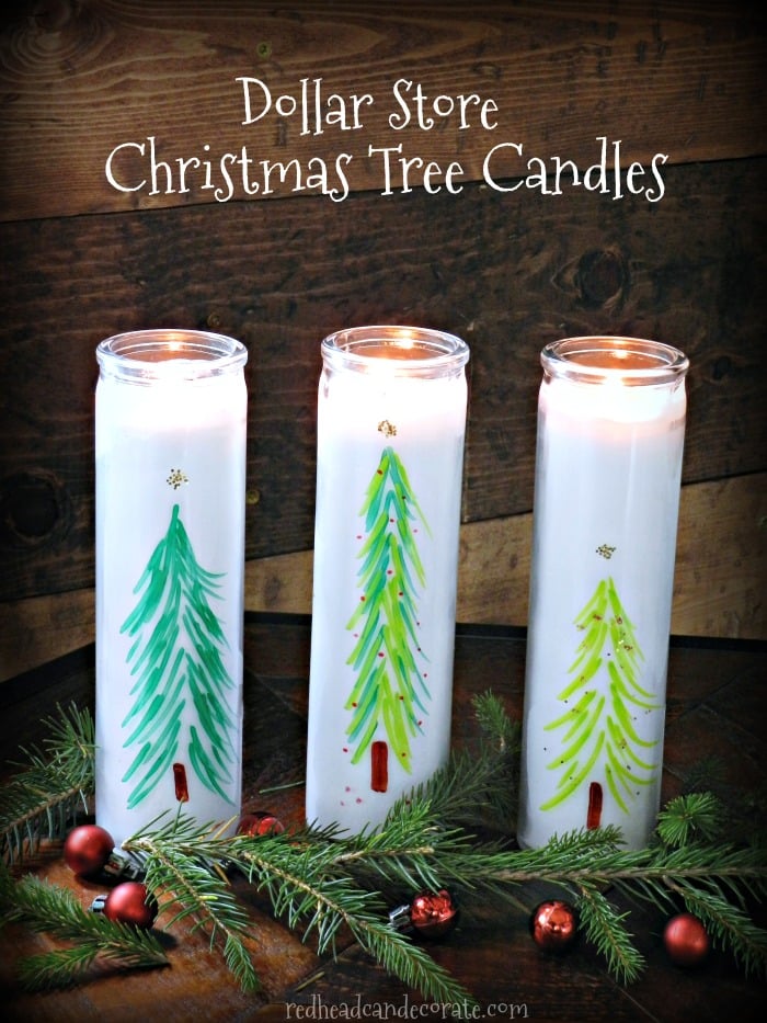 Hand-Drawn Christmas Tree Candles